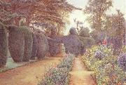 Ernest Arthur Rowe The Gardens at Campsea Ashe.Watercolur (mk46) china oil painting reproduction